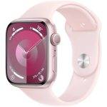 Apple Watch Series 9 45mm  Pink Aluminum Case With Strom Blue Sports Band