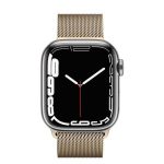 Apple Watch Series 7 Gold Stainless Steel Case with Milanese Loop- 45mm - Image 3
