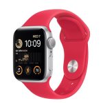 Apple Watch Series SE 2nd Gen 40mm Aluminum Case with Red sports band