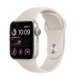 Apple Watch Series SE 2nd Gen 40mm Aluminum Case with Starlight sports band
