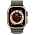 Apple watch 8 Ultra Titanium 49mm Case with Green Alpine Loop