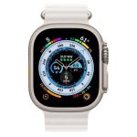 Apple watch Titanium 8 Ultra 49mm Case with White Ocean Band