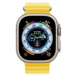 Apple watch series 8 Ultra Titanium 49mm Case with Yellow Ocean Band
