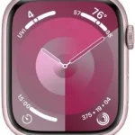 Apple Watch Series 9 41mm  Pink Aluminum Case With Strom Blue Sports Band