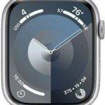 Apple Watch Series 9 41mm Silver Aluminum Case With Strom Blue Sports Band