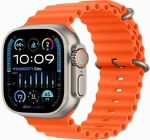 Apple Watch Ultra 2 Titanium 49mm Case With Orange Ocean Band