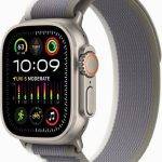 Apple Watch Ultra 2 49mm Titanium Case With Green-Grey Trail Loop