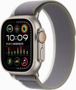 Apple Watch Ultra 2 49mm Titanium Case With Green-Grey Trail Loop